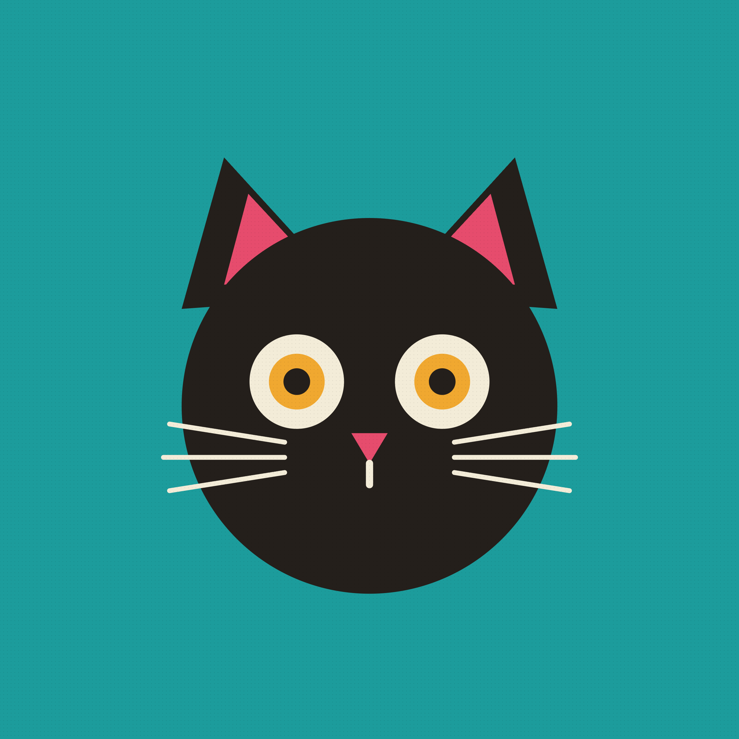 Black Cat Face T-shirt | Cute Cat Graphic Tee